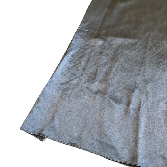 Diane Von Furstenberg Lyla Grey Sleeveless Shift Dress High Slit Size Small - Picture 9 of 12